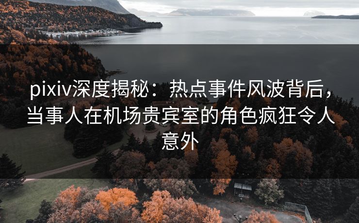 pixiv深度揭秘：热点事件风波背后，当事人在机场贵宾室的角色疯狂令人意外